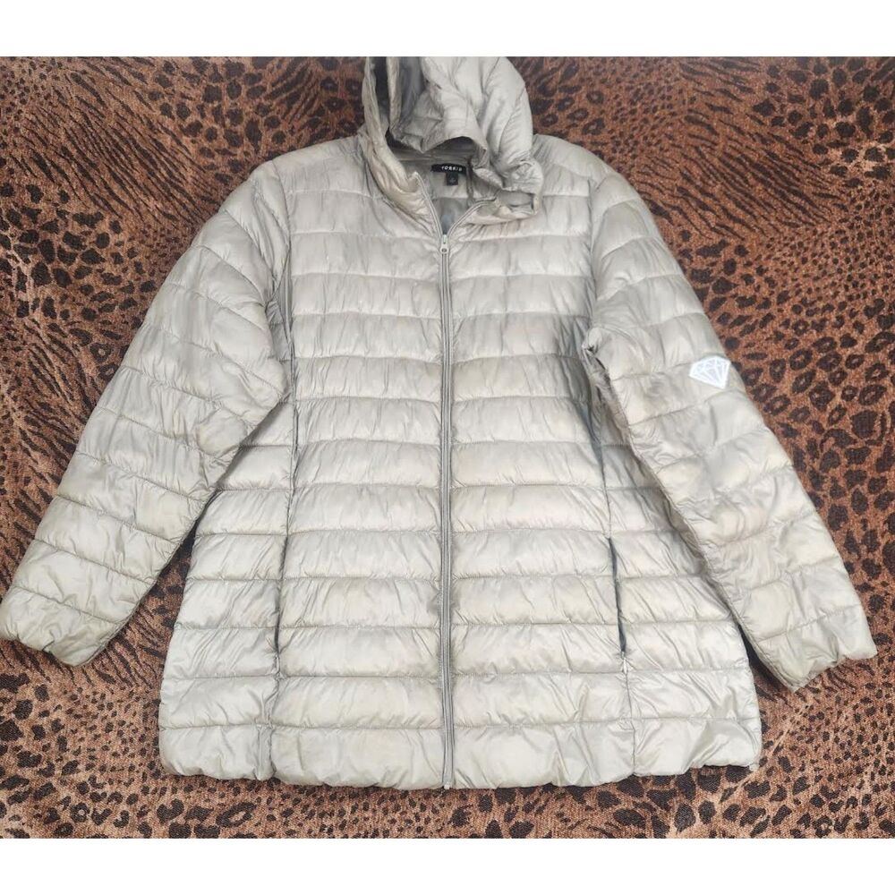 Torrid Puffer Jacket Women's Size 2 (18-20) Hooded Quilted Lightweight Packable